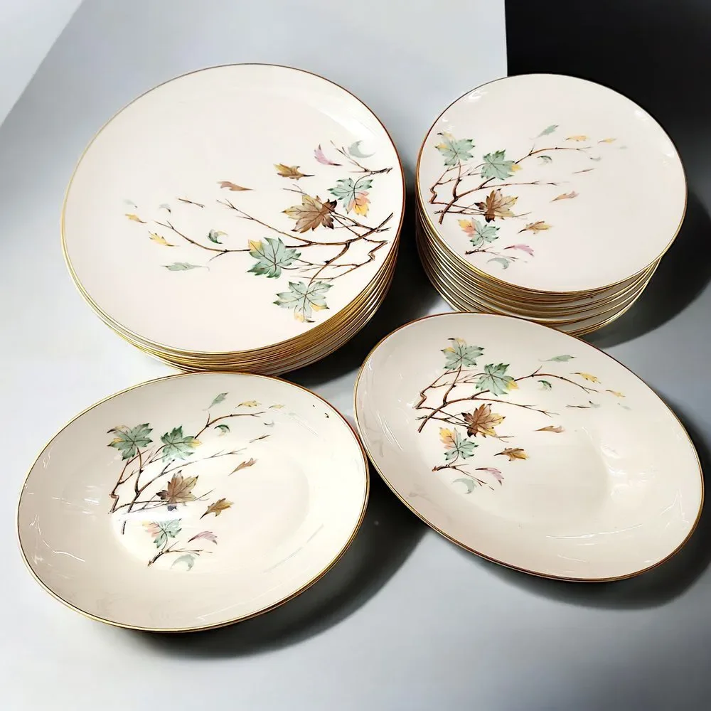 Lenox Westwind X-407 (2) Oval Serving Bowl (12)‎ Dinner Plates (12) Salad Plates